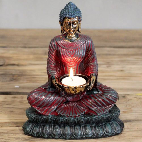 Antik Stílusú Buddha - Hűséges - Mécsestartó