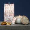 Szójagyertya Üvegben Fa Fedéllel- Mandarin/180g, ajándékcsomagolás