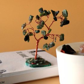   Ásvány Szerencsefa - Zöld Aventurin Zöld Achát Alapon (35 kő)