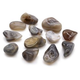 Közepes Afrikai Marokkövek - Szürke Achát - Botswana