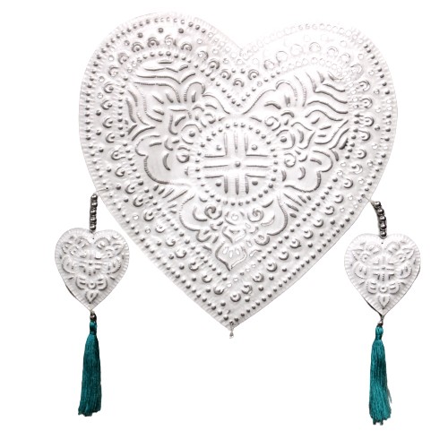 Alumínium Falidíszek - Szívek