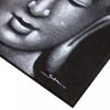 Buddha Festmény - Szürke Brokát Hatás