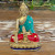 Bronz Buddha Szobor - Letett Kezek - 11.5 cm