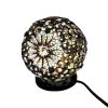 Boho Kagyló Lámpa - Barna Gömbölyű - 15cm