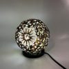 Boho Kagyló Lámpa - Barna Gömbölyű - 15cm