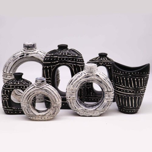 Csónak Váza - Barna