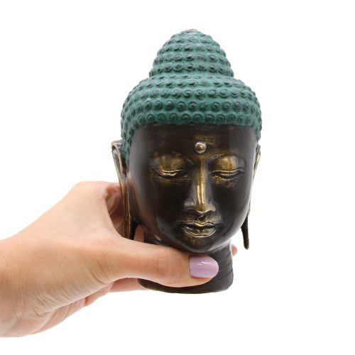 Nagy Antik Bronz Buddha Fej