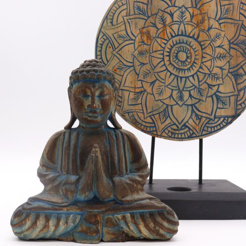 Buddha Feng Shui Együttes - Virág Mandala - Kék