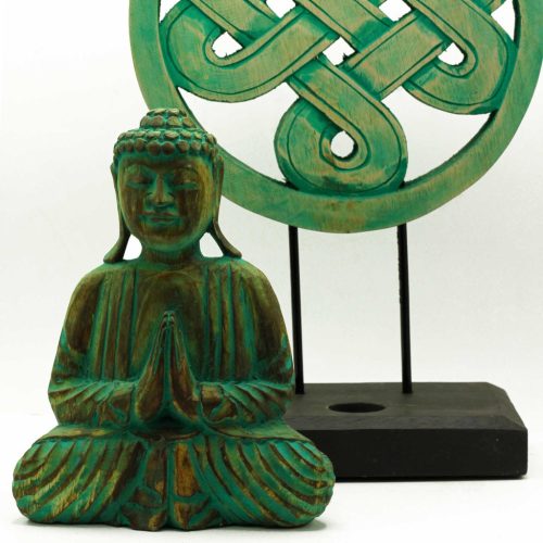 Buddha Feng Shui Együttes - Buddha Csomó - Zöld