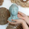 Buddha Fej  - Zöld és Bronz