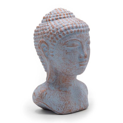Buddha Fej  - Kék és Bronz