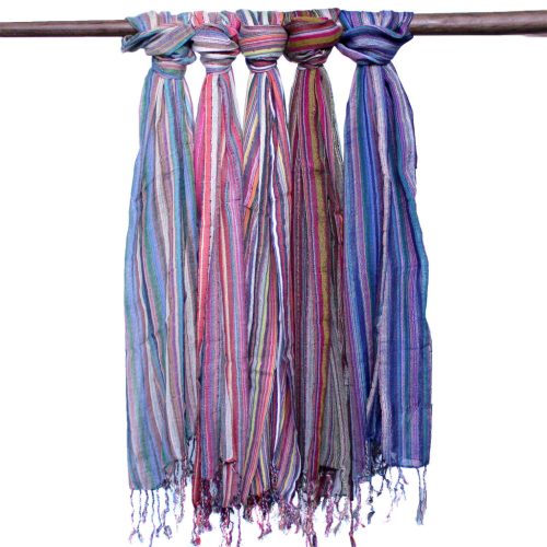 Indiai Boho Sál - 50x180cm - Vegyes Lila