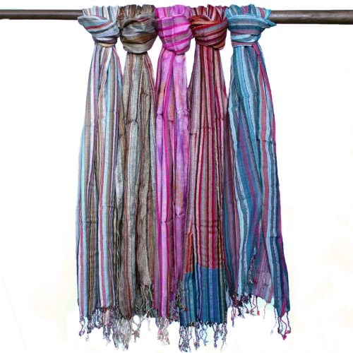Indiai Boho Sál - 50x180cm - Vegyes Kék