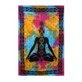 Egyes Pamut Ágytakaró / Falidísz - Chakra Buddha