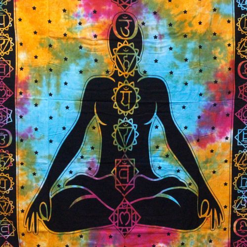 Egyes Pamut Ágytakaró / Falidísz - Chakra Buddha