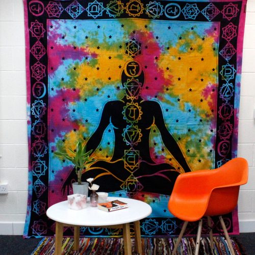 Egyes Pamut Ágytakaró / Falidísz - Chakra Buddha