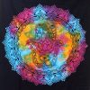 Kettős Pamut Ágytakaró / Falidísz - Fekete Hamsa