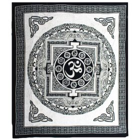 Kettős Pamut Ágytakaró / Falidísz - OM Mandala