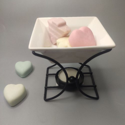 Kerámia és Vas Aromalámpa-Négyzetes Állvány