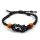 Ásvány Karkötőzsinór 20-28cm - Fekete