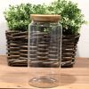 Üveg Tárolóedény Bambusz Fedővel - 20cm