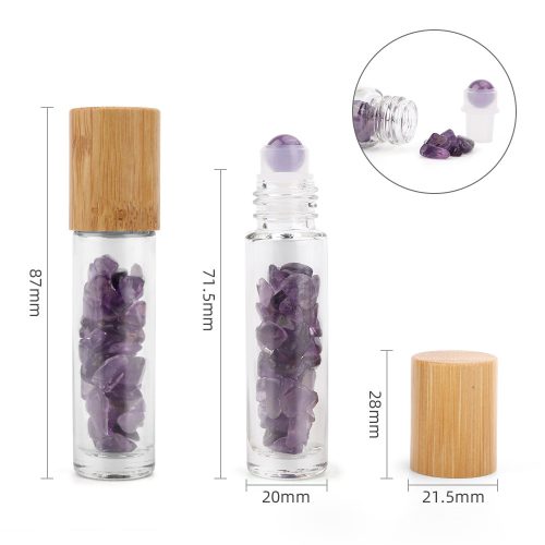 Roll-On Üvegcse 5ml - Ametiszt  - Bambusz  Kupak