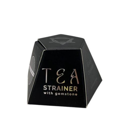 Teaszűrő Nyers Kristállyal - Fekete Obszidián