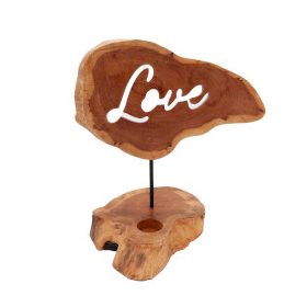 Gyertytartó Táblával - Love