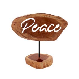 Gyertytartó Táblával - Peace