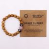 Cédrusfa Szív Chakra Karkötő Rózsakvarccal