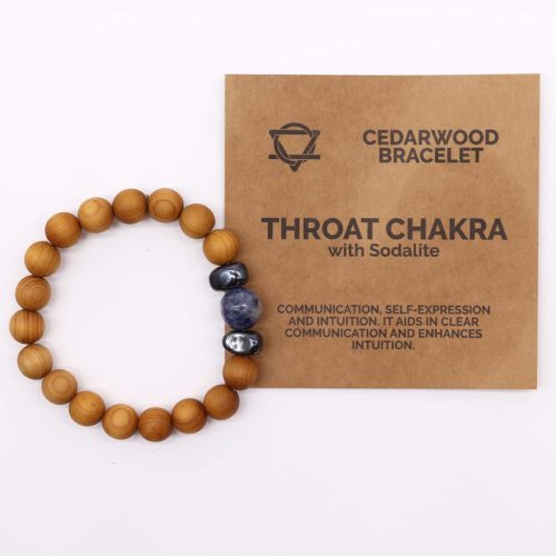 Cédrusfa Torok Chakra Karkötő Szodalittal