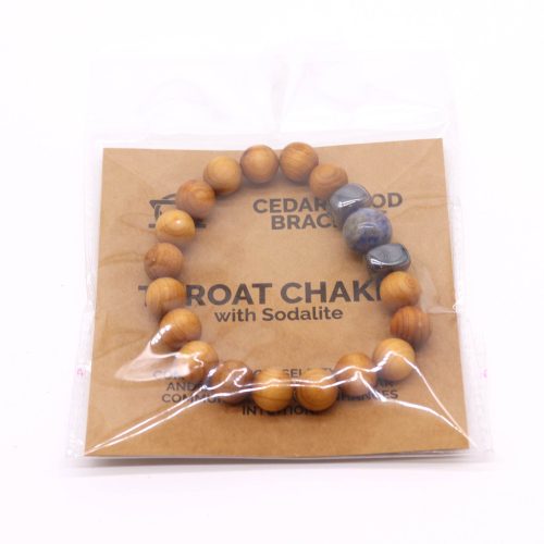 Cédrusfa Torok Chakra Karkötő Szodalittal