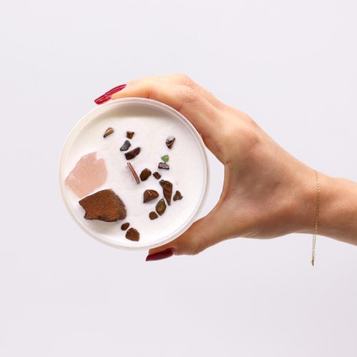 Chakra Gyertya Kristályokkal - Szakrális Chakra