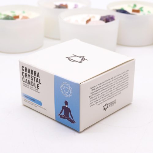 Chakra Gyertya Kristályokkal - Torok Chakra
