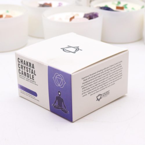 Chakra Gyertya Kristályokkal - Harmadik Szem Chakra