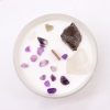 Chakra Gyertya Kristályokkal - Korona Chakra