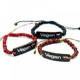 Kókusz Karkötők Szlogennel - Vegan
