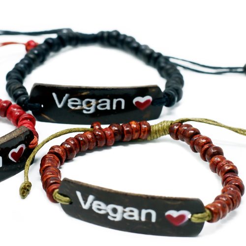 Kókusz Karkötők Szlogennel - Vegan