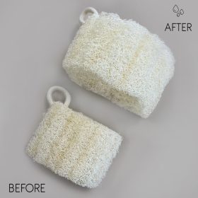   Egyiptomi Luffa Gyapot Zsinórral- Nem Tömörített - 8-12cm