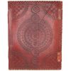 Nagy Bőr Kötésű Mandala Napló, Barna , 7 Csakra  25 x 33 cm, 100 oldal