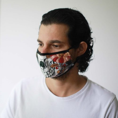 Mosható Gyermek Maszk- Színes Koponya (Gyermek)