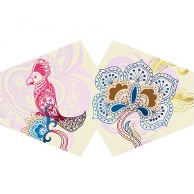 Mosható Maszk. Szájmaszk-- Mandala Papagáj (Felnőtt)