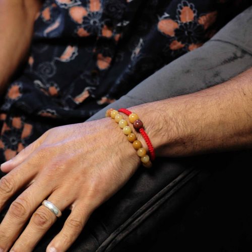 Kettős Ásvány Karkötő- Sárga Aventurin