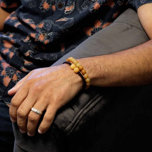 Kettős Ásvány Karkötő- Sárga Aventurin