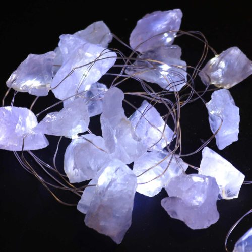 LED Fényfüzér Kristályokkal - Kőkvarc