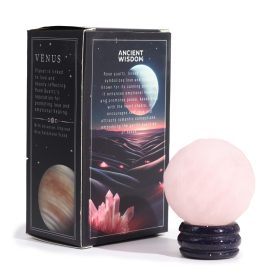   Rózsakvarc Bolygó Kék Aventurin Állványon- 40mm (30x15mm állvány)