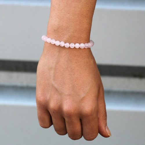 Aranyozott Ásvány Karkötő - Rózsakvarc