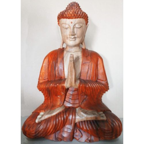 Kézműves Buddha Szobor-Üdvözlő-30cm