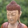 Kézműves Buddha Szobor-Üdvözlő-30cm