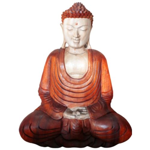 Kézműves Buddha Szobor-Ölbe Tett Kezek-40cm